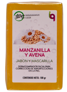 Fotografía de producto Jabón Artesanal de Manzanilla y Avena con contenido de 100 gr. de Iq Herbal Products 